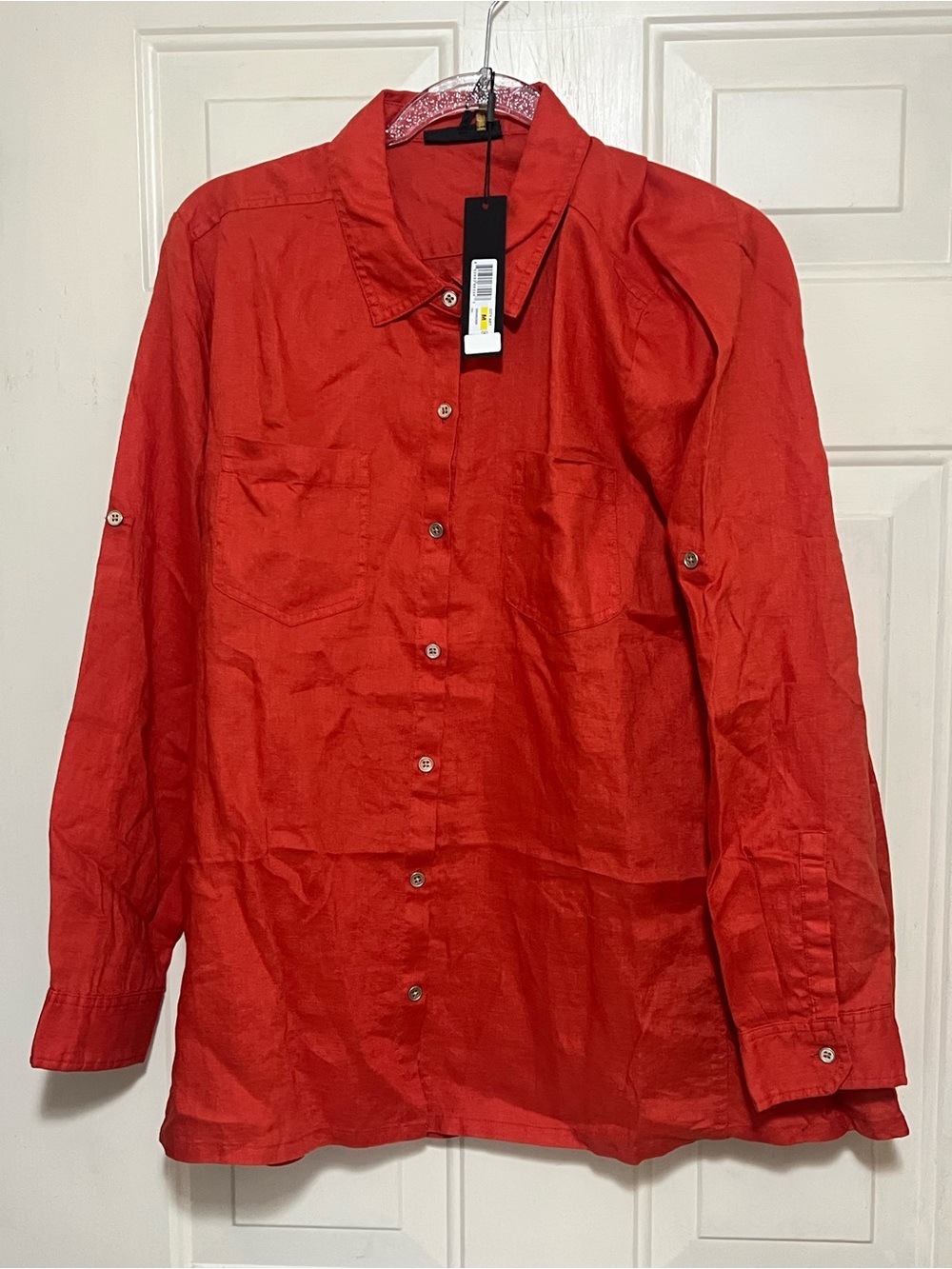 🆕Donna Karan New York Button-Front Linen Shirt | NWT